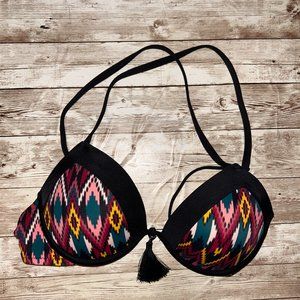Shade & Shore Aztec Chevron Print Bikini Top